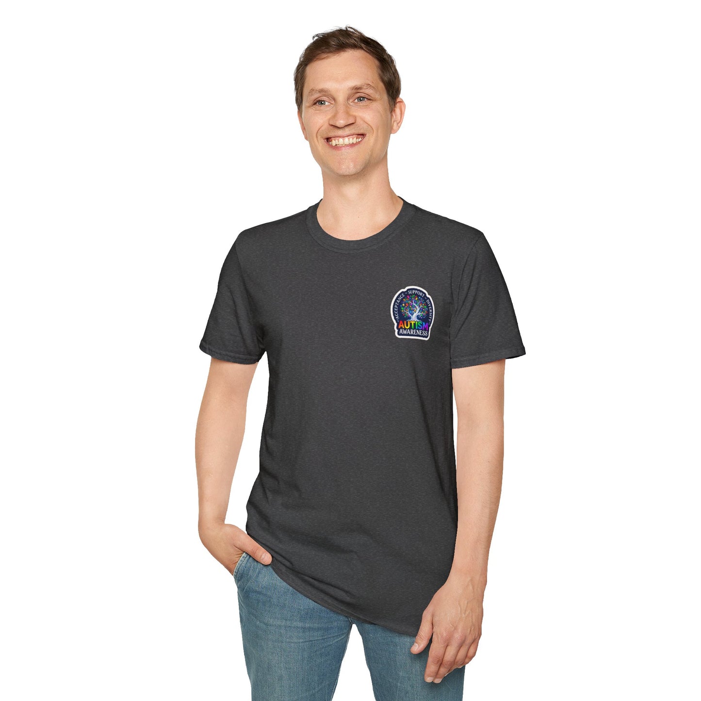 T-Shirt: "Autism Awareness" Rainbow Tree