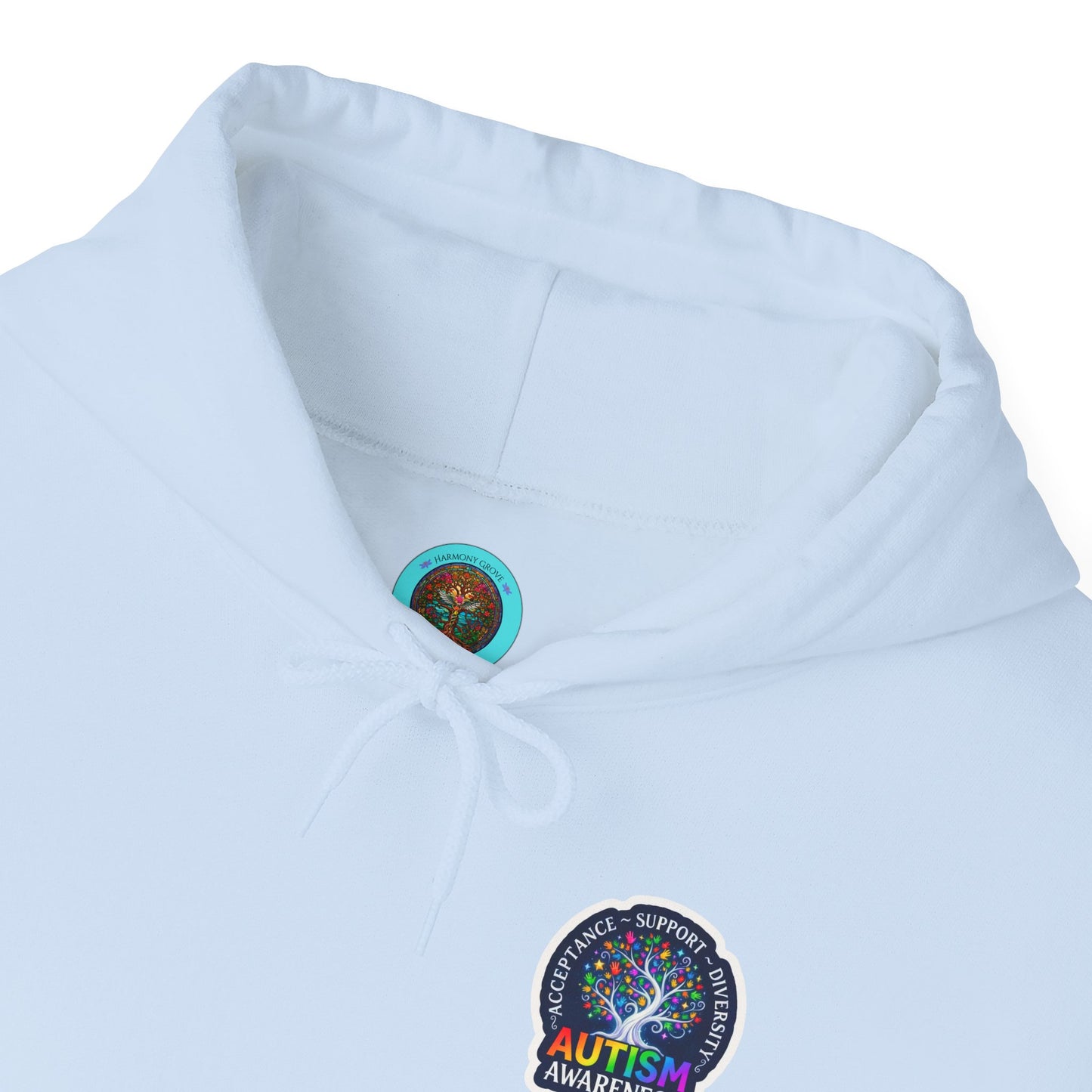 Pullover Hoodie: "Autism Awareness" Colorful Tree Compassion Design