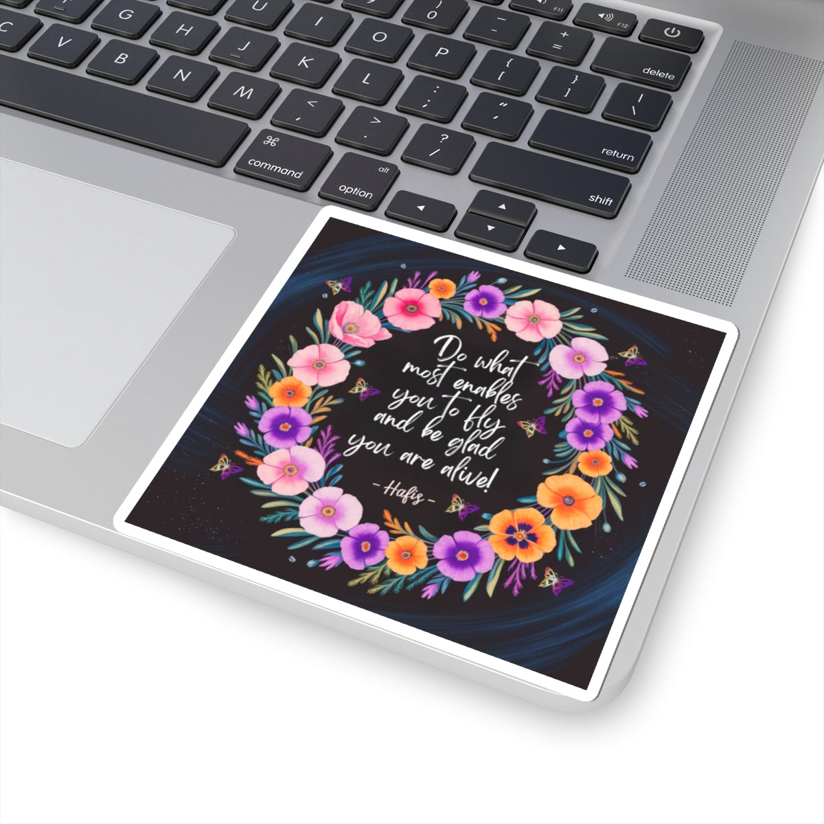 Kiss-Cut Sticker: Inspirational Floral Motivational