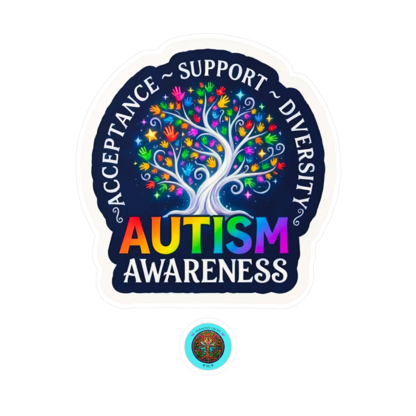 All-Weather Vinyl Decal: Autism Awareness Acceptance Support Diversity
