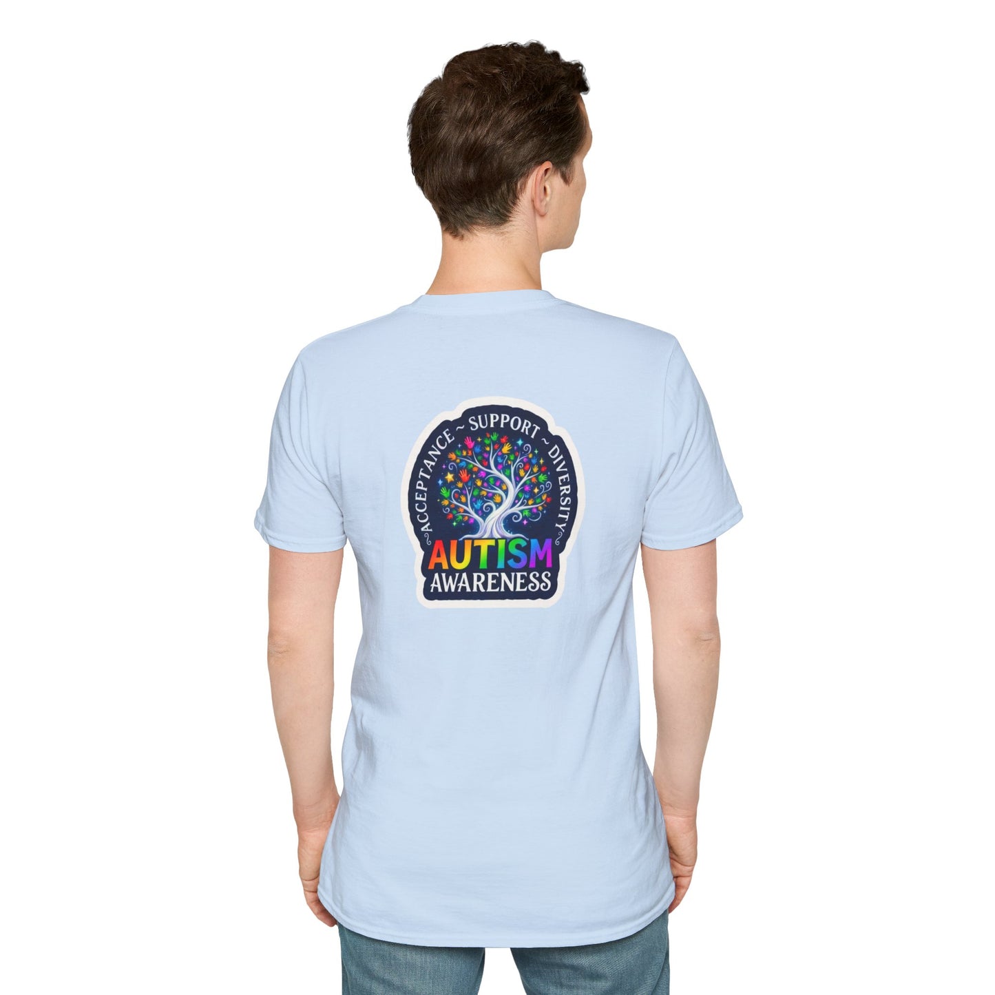 T-Shirt: "Autism Awareness" Rainbow Tree