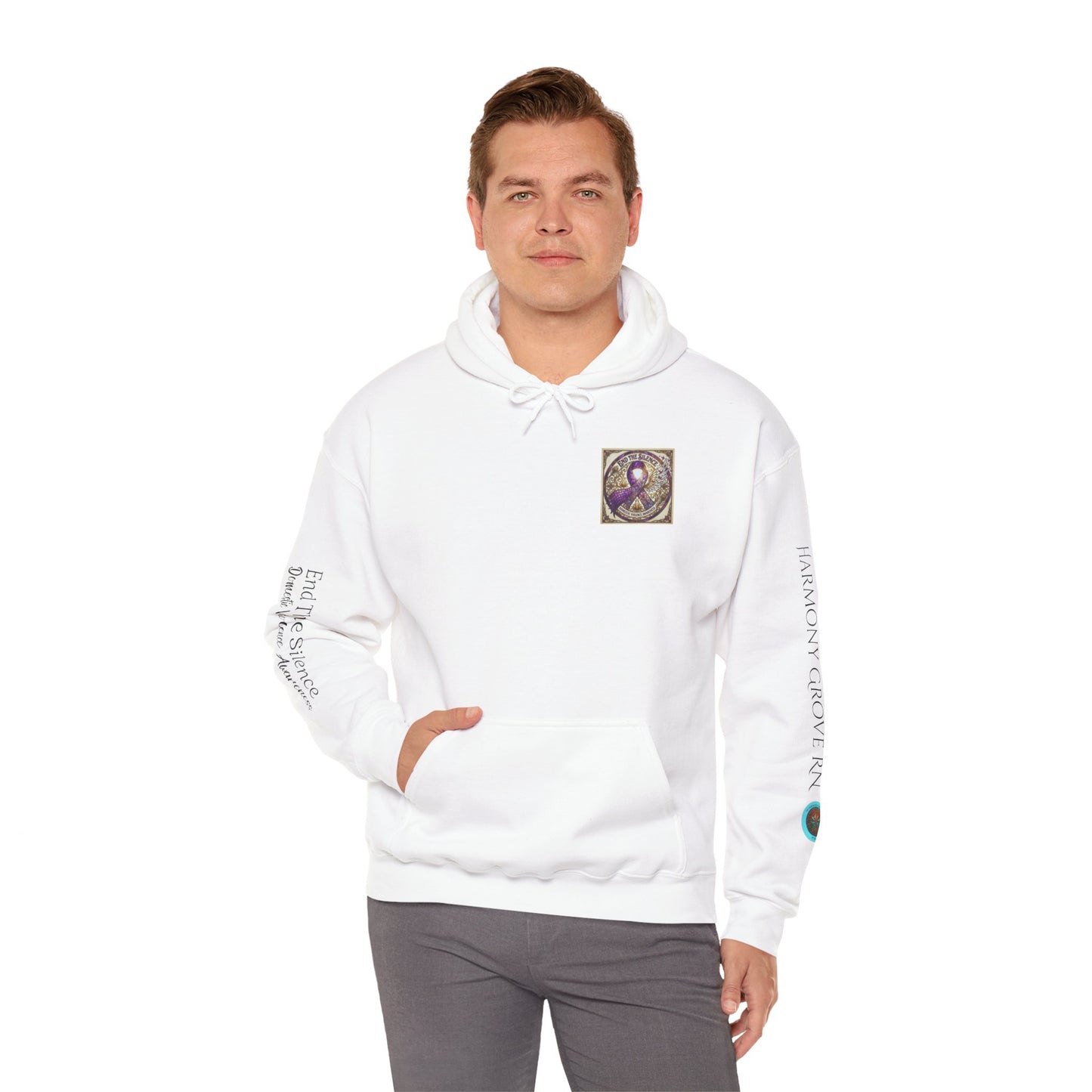 Pullover Hoodie: "End The Silence" Domestic Violence Awareness