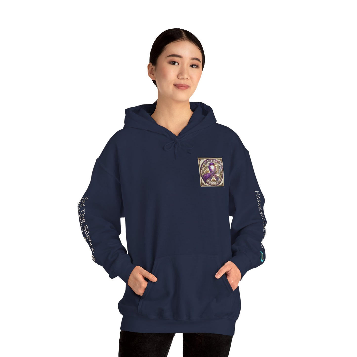 Pullover Hoodie: "End The Silence" Domestic Violence Awareness