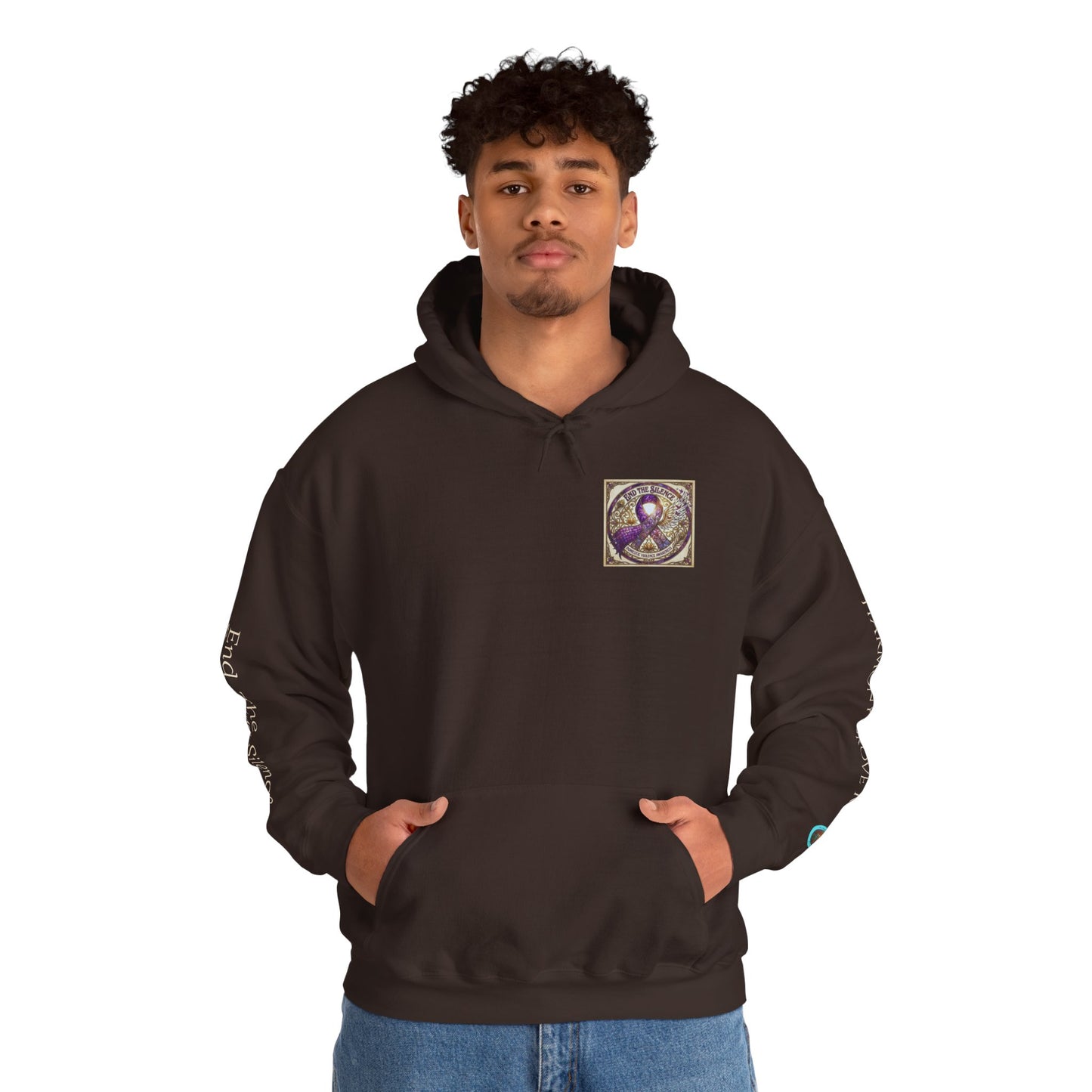 Pullover Hoodie: "End The Silence" Domestic Violence Awareness