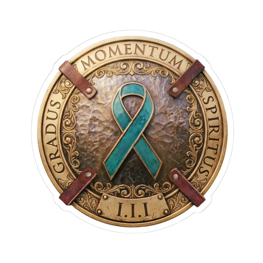 Kiss-Cut Sticker: "1 Momentum, 1 Spiritus, 1 Gradus" PTSD Awareness