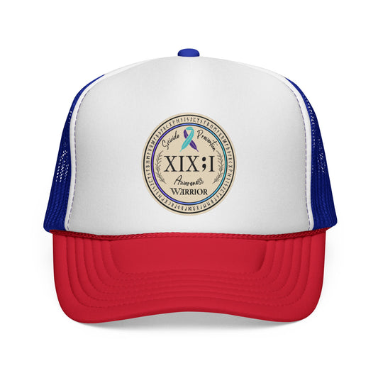 Trucker Hat: "XIX;I Warrior" Suicide Prevention Awareness