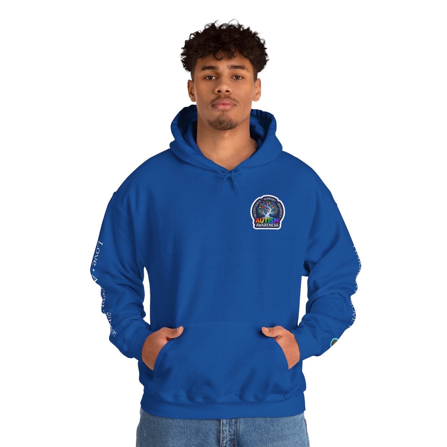 Pullover Hoodie: "Autism Awareness" Colorful Tree Compassion Design