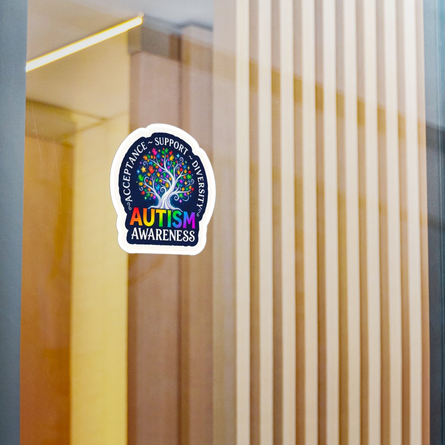 All-Weather Vinyl Decal: Autism Awareness Acceptance Support Diversity