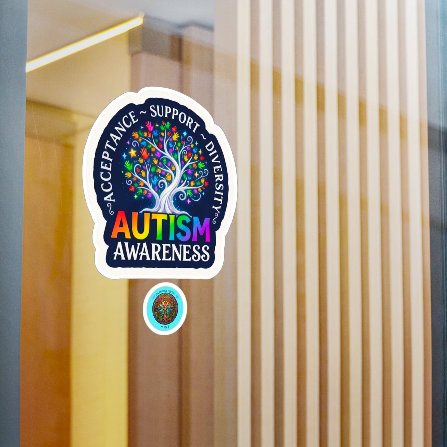 All-Weather Vinyl Decal: Autism Awareness Acceptance Support Diversity