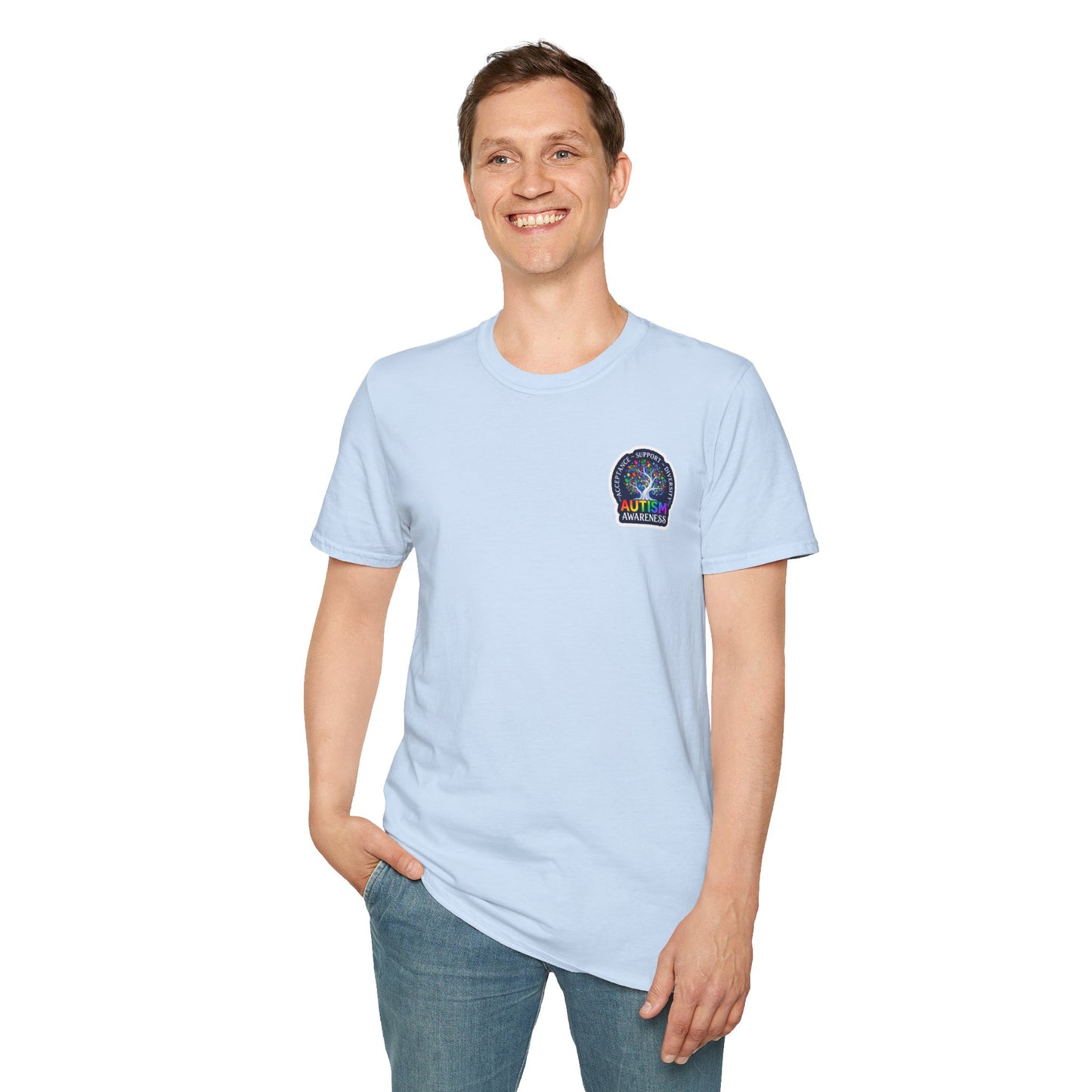 T-Shirt: "Autism Awareness" Rainbow Tree