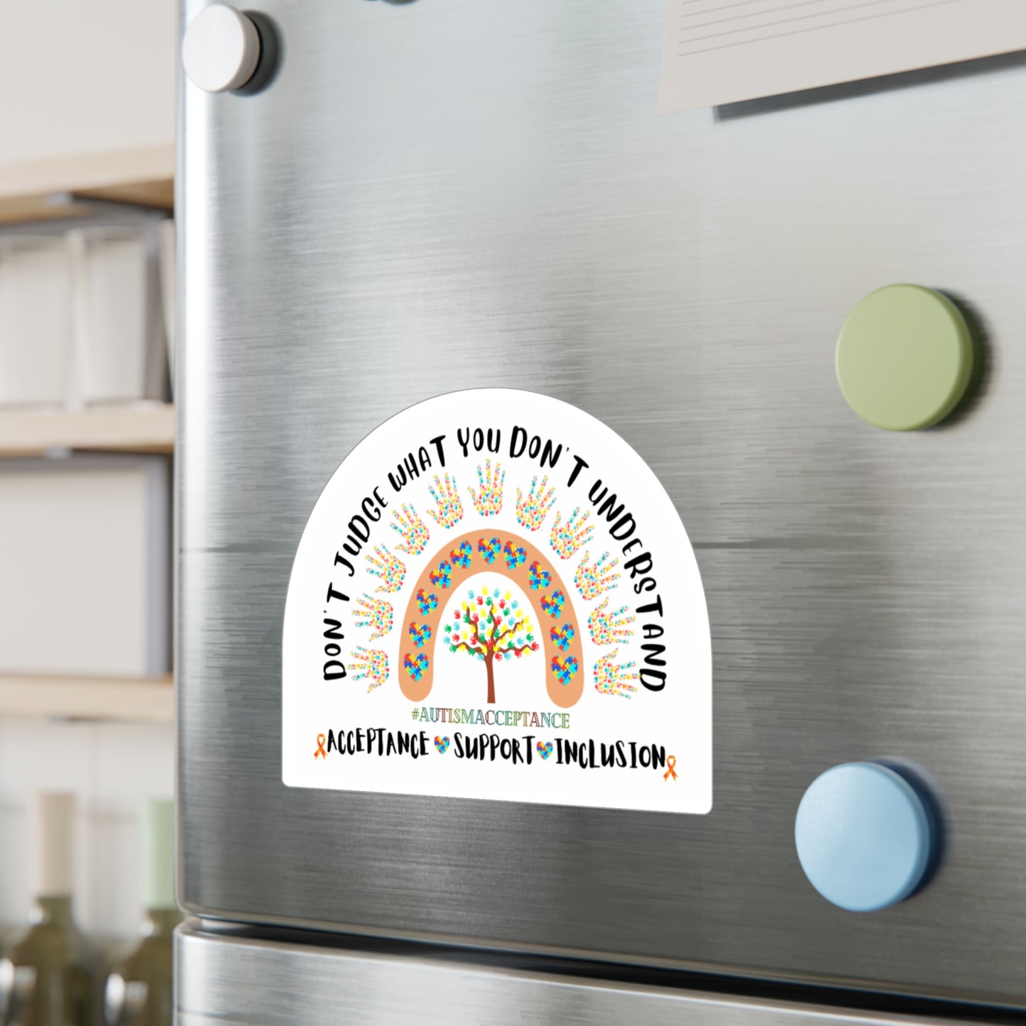All-Weather Vinyl Decal: "Don't Judge What You Don't Understand" Autism Acceptance