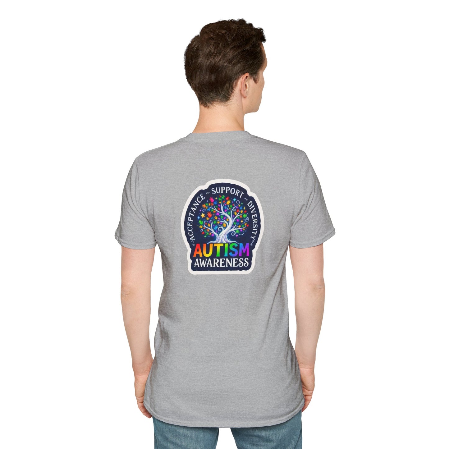T-Shirt: "Autism Awareness" Rainbow Tree