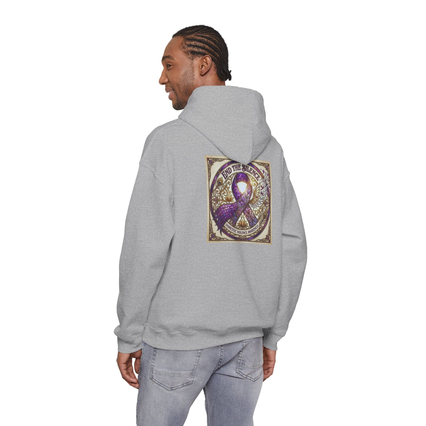 Pullover Hoodie: "End The Silence" Domestic Violence Awareness
