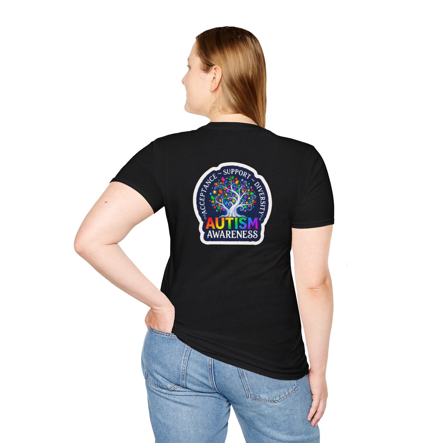 T-Shirt: "Autism Awareness" Rainbow Tree