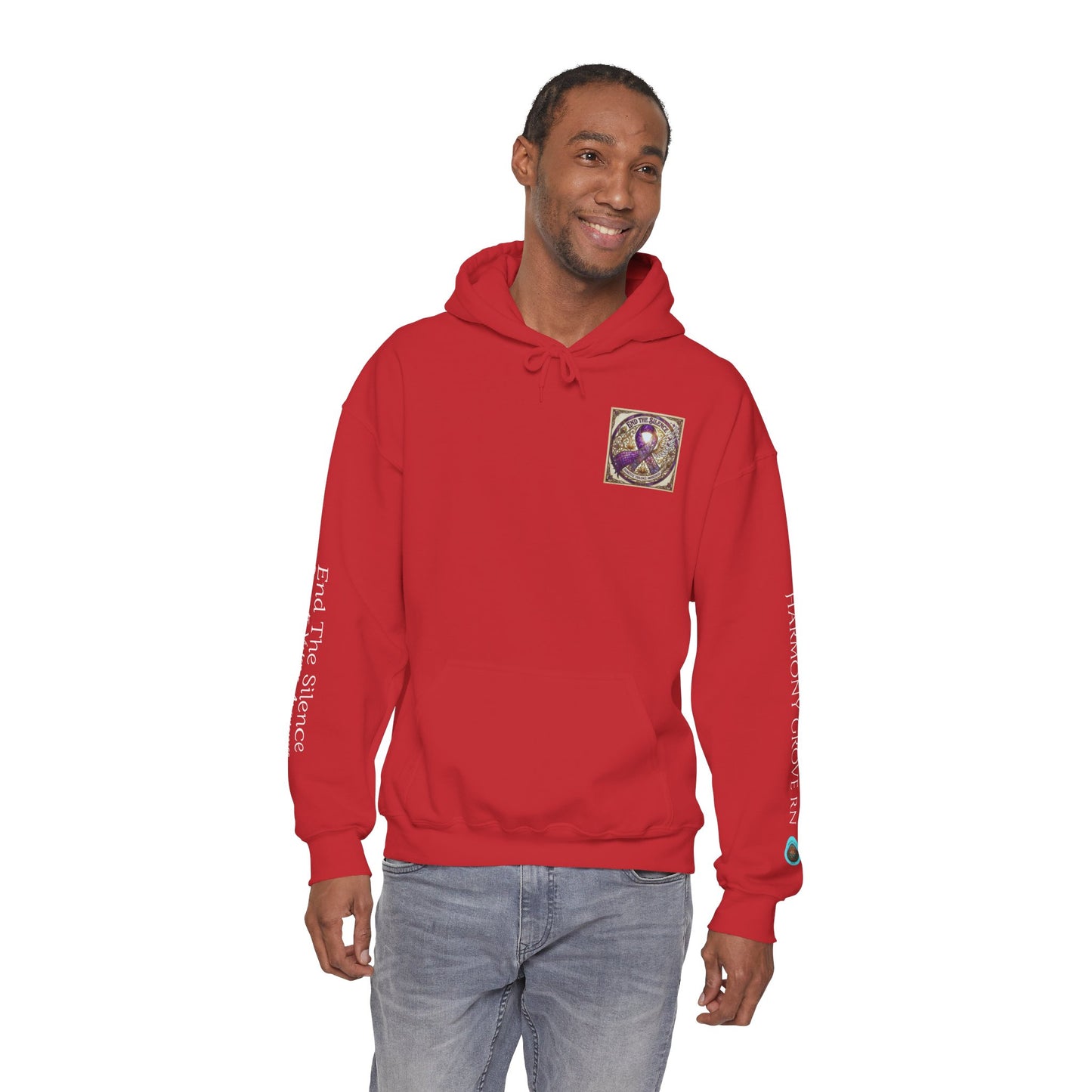 Pullover Hoodie: "End The Silence" Domestic Violence Awareness
