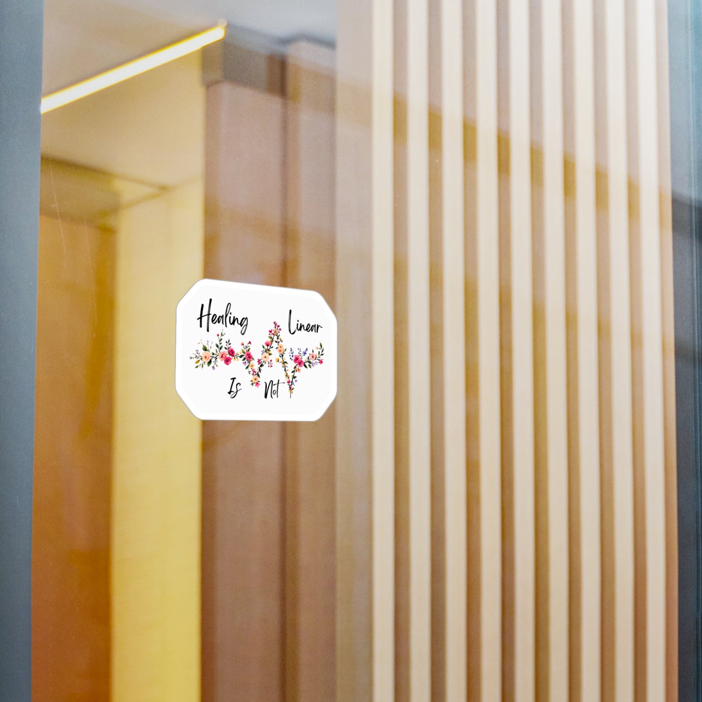 All-Weather Vinyl Decal: Healing Is Not Linear Floral