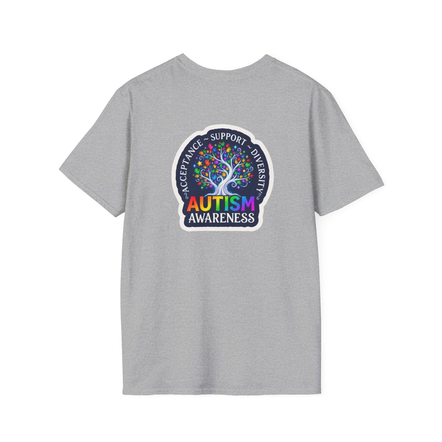 T-Shirt: "Autism Awareness" Rainbow Tree