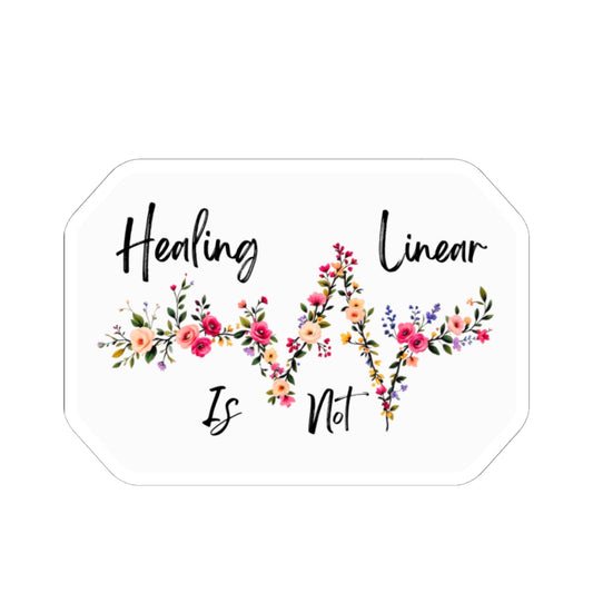 Floral Healing Kiss-Cut Stickers - Inspirational Decor for Mental Health Awareness