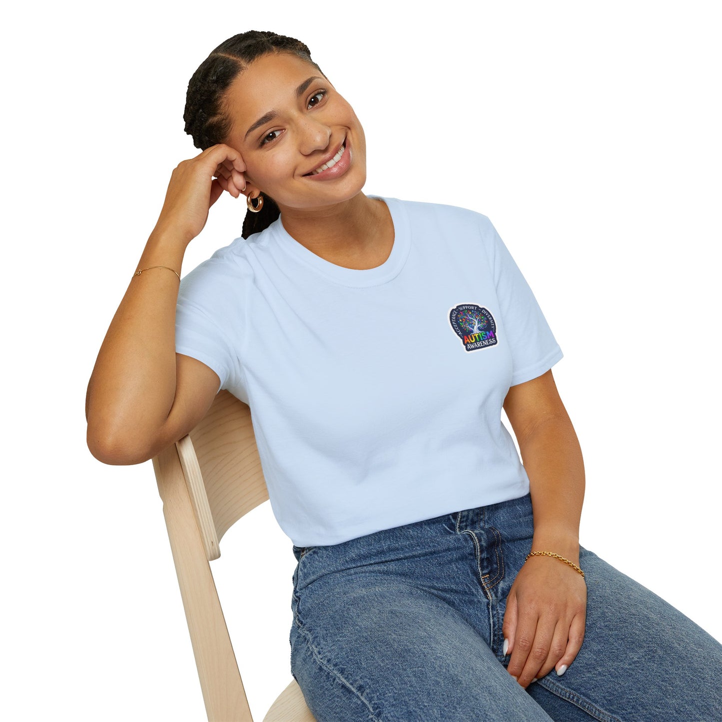 T-Shirt: "Autism Awareness" Rainbow Tree