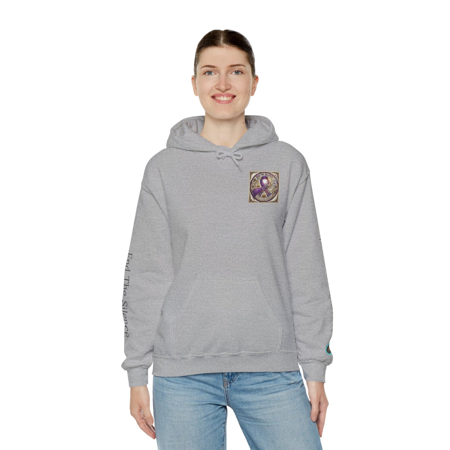 Pullover Hoodie: "End The Silence" Domestic Violence Awareness