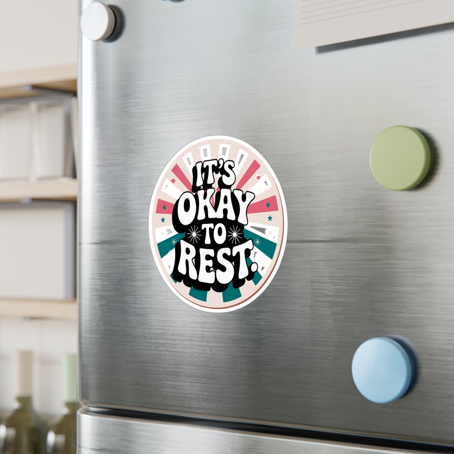 All-Weather Vinyl Decal: “It’s Okay to Rest” Retro Motivational