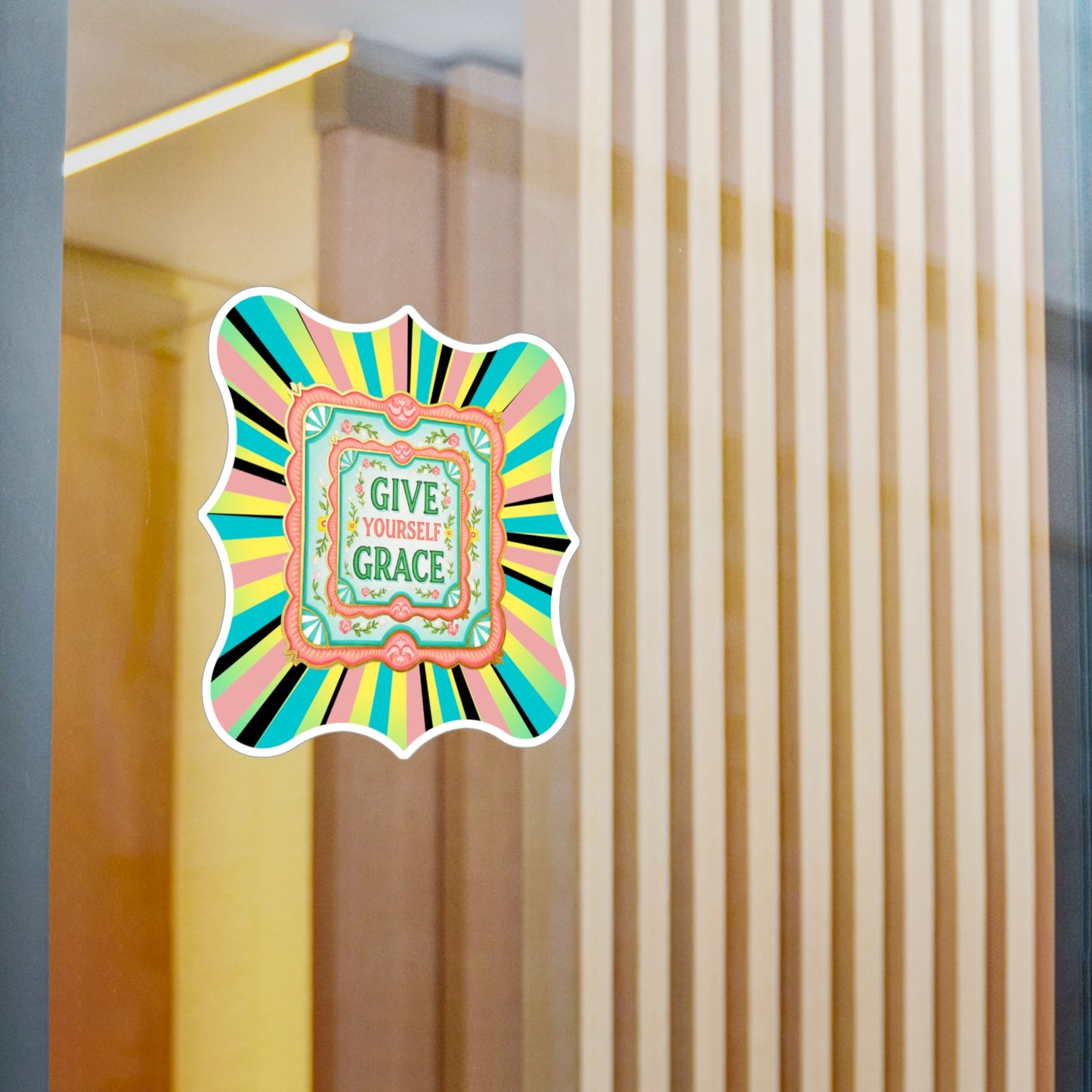 All-Weather Vinyl Decal: "Give Yourself Grace"