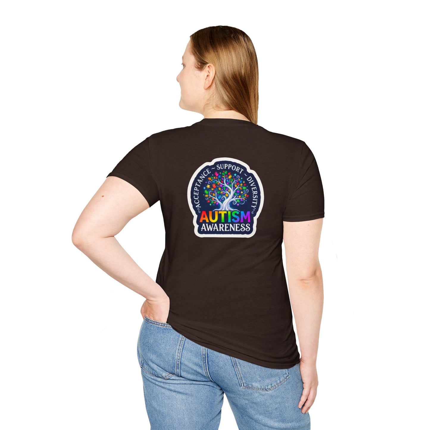 T-Shirt: "Autism Awareness" Rainbow Tree