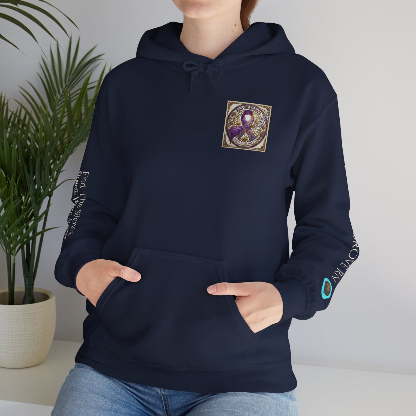 Pullover Hoodie: "End The Silence" Domestic Violence Awareness