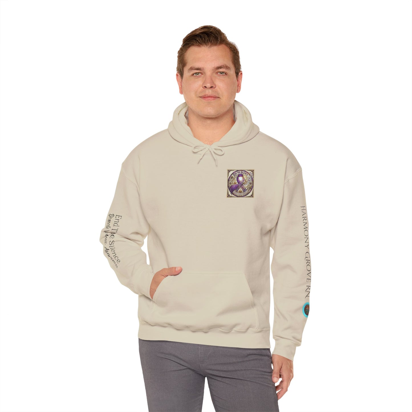 Pullover Hoodie: "End The Silence" Domestic Violence Awareness