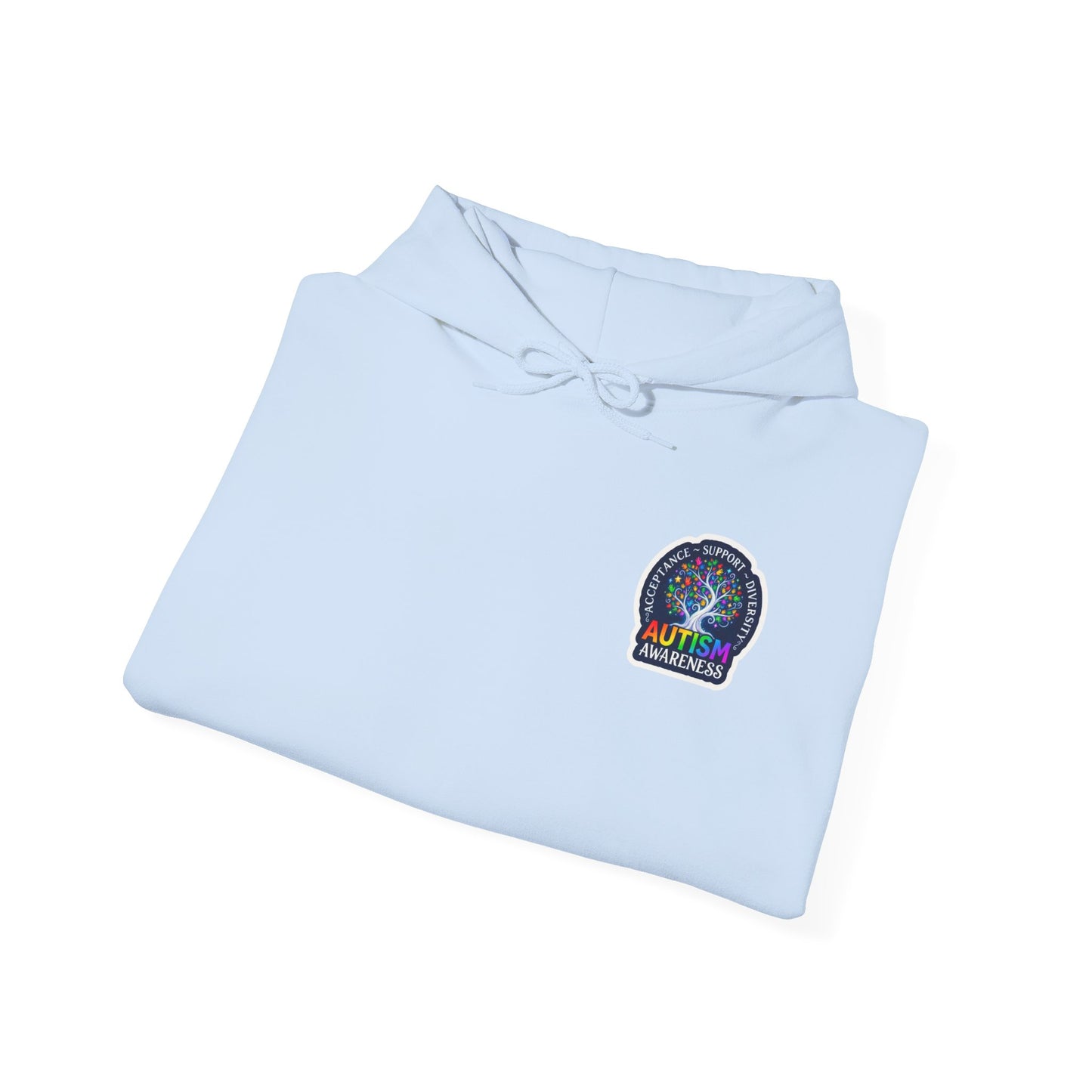 Pullover Hoodie: "Autism Awareness" Colorful Tree Compassion Design