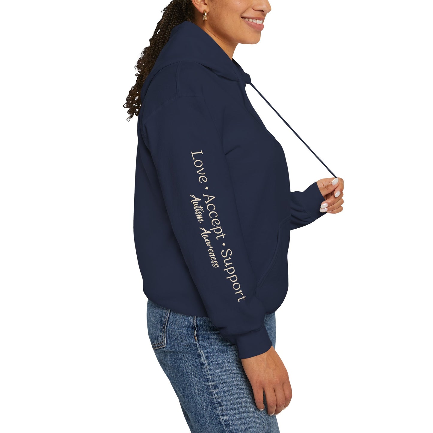 Pullover Hoodie: "Autism Awareness" Colorful Tree Compassion Design