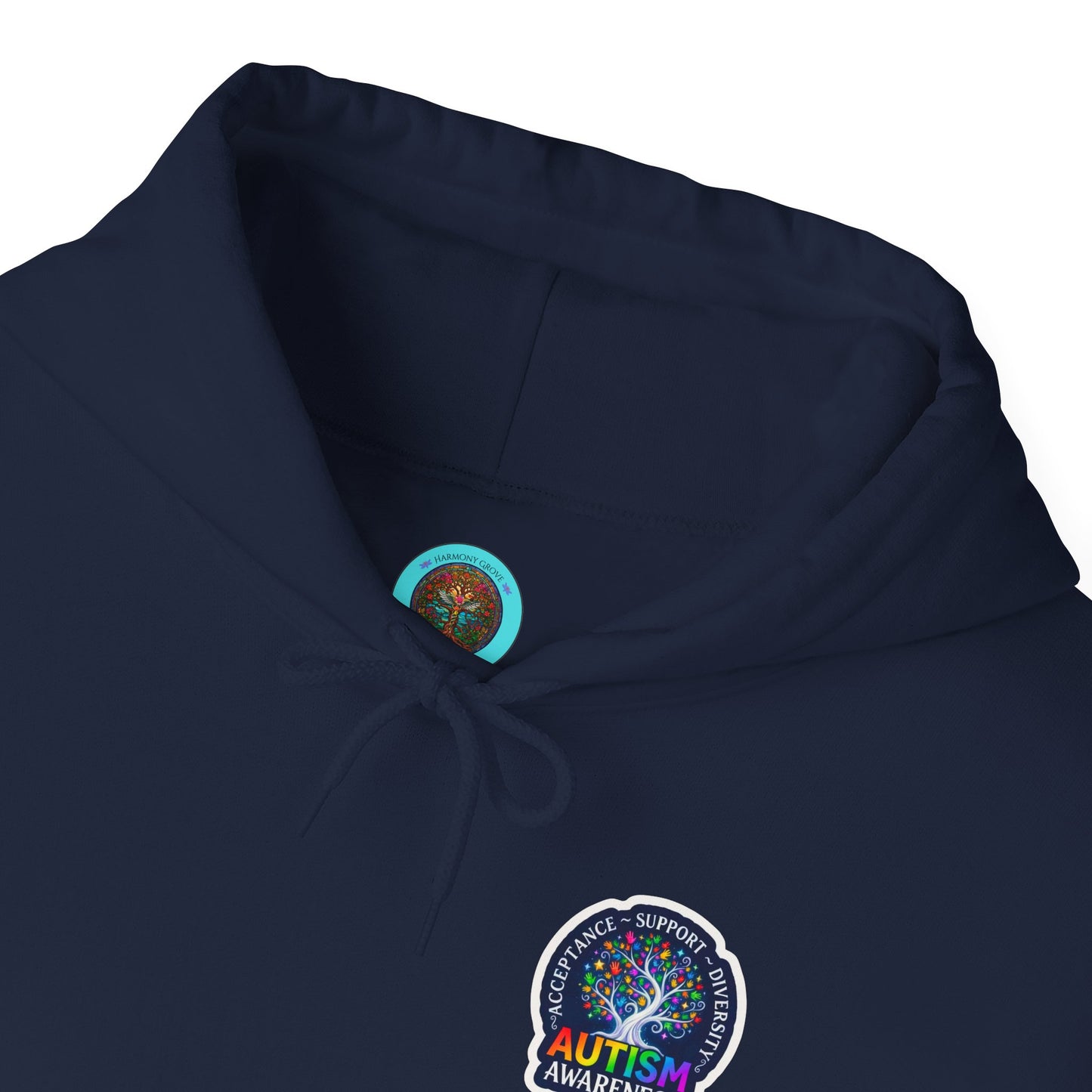 Pullover Hoodie: "Autism Awareness" Colorful Tree Compassion Design