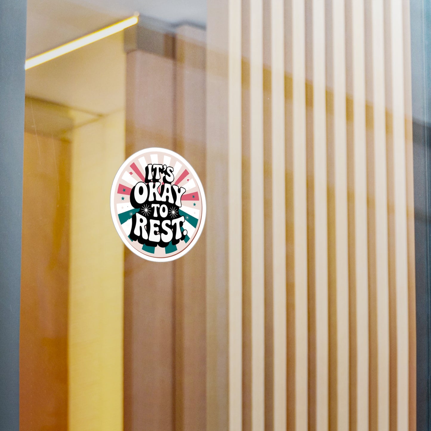 All-Weather Vinyl Decal: “It’s Okay to Rest” Retro Motivational