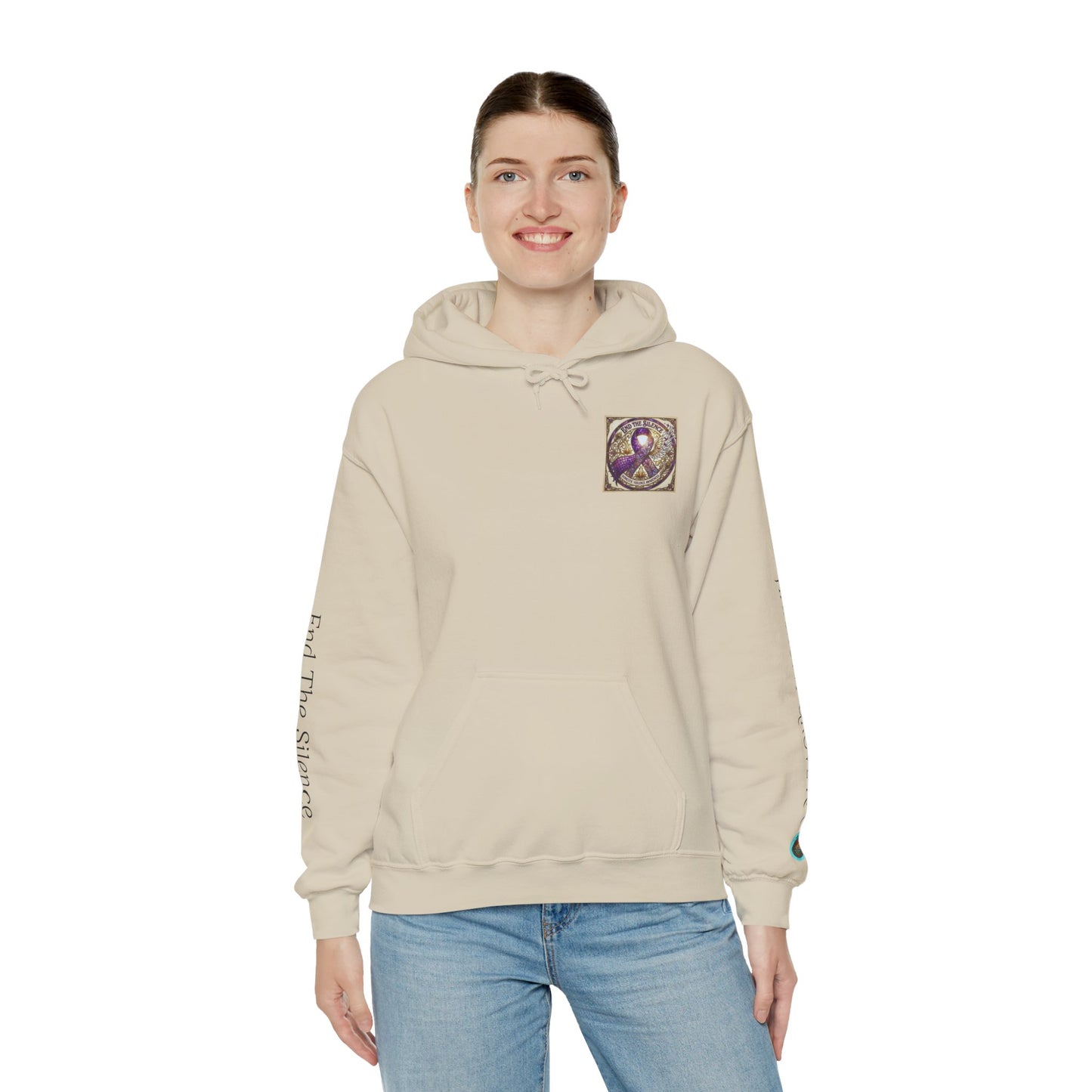 Pullover Hoodie: "End The Silence" Domestic Violence Awareness