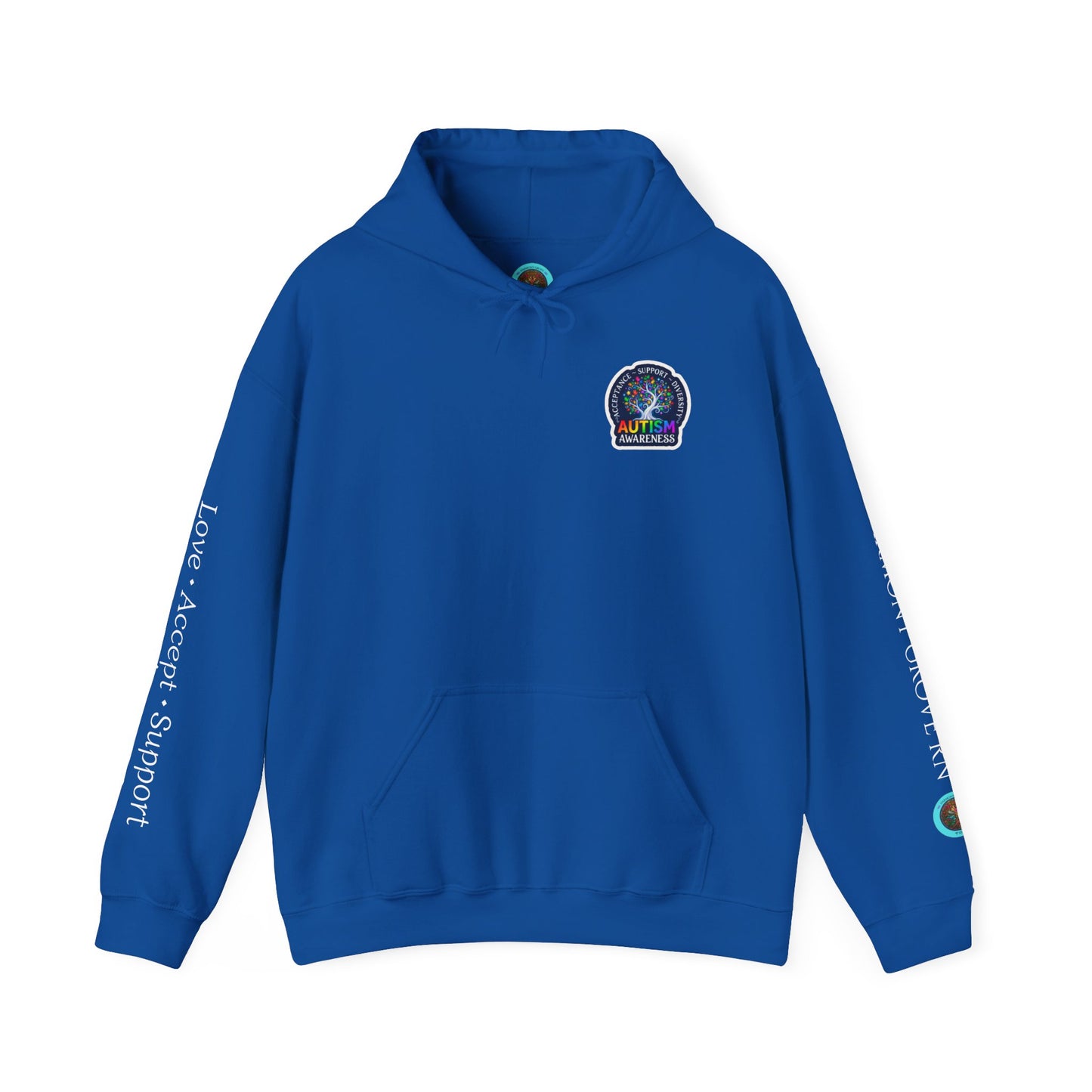 Pullover Hoodie: "Autism Awareness" Colorful Tree Compassion Design