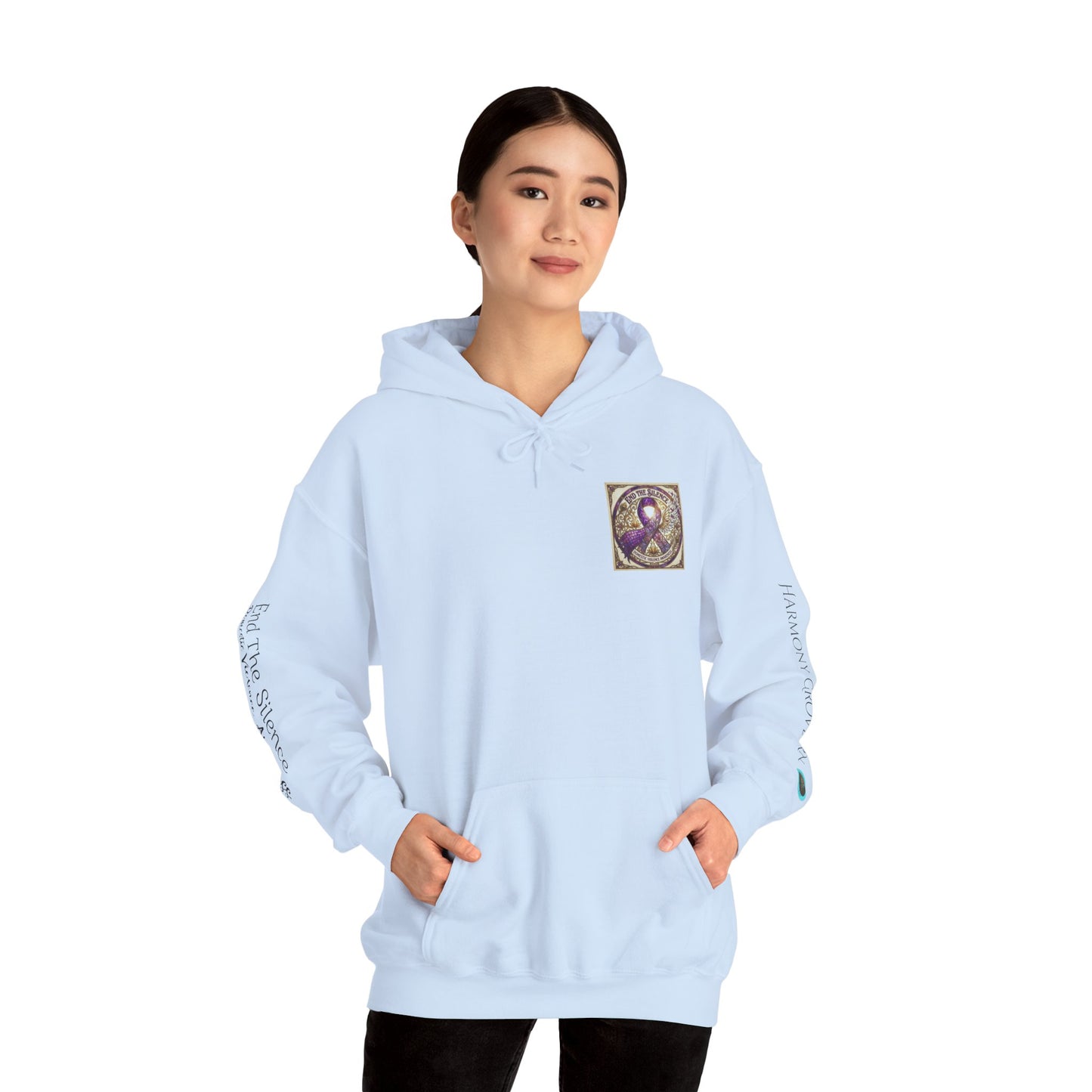 Pullover Hoodie: "End The Silence" Domestic Violence Awareness