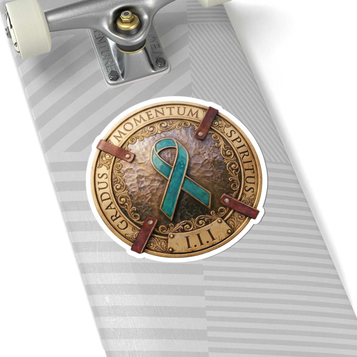 Kiss-Cut Sticker: "1 Momentum, 1 Spiritus, 1 Gradus" PTSD Awareness