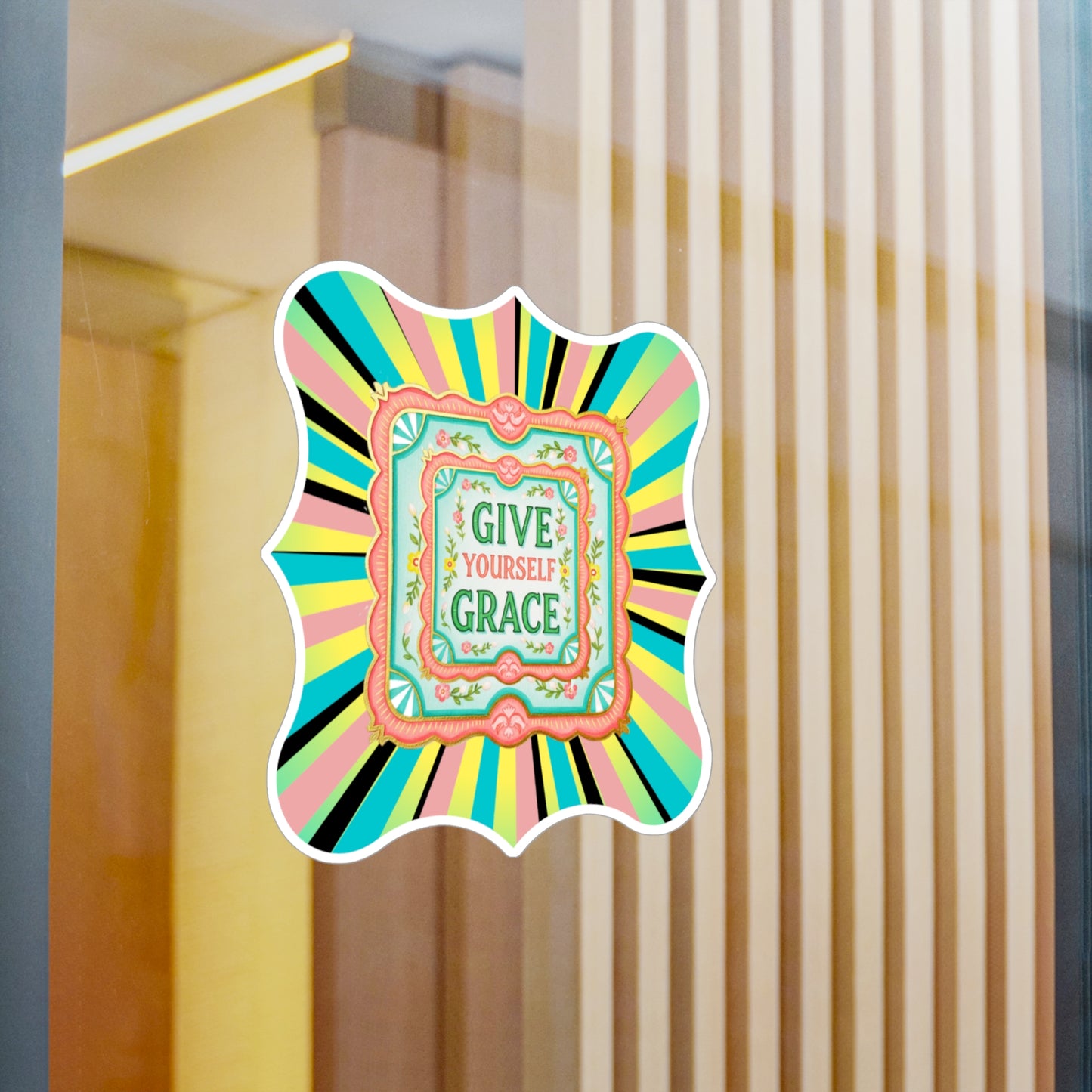 All-Weather Vinyl Decal: "Give Yourself Grace"