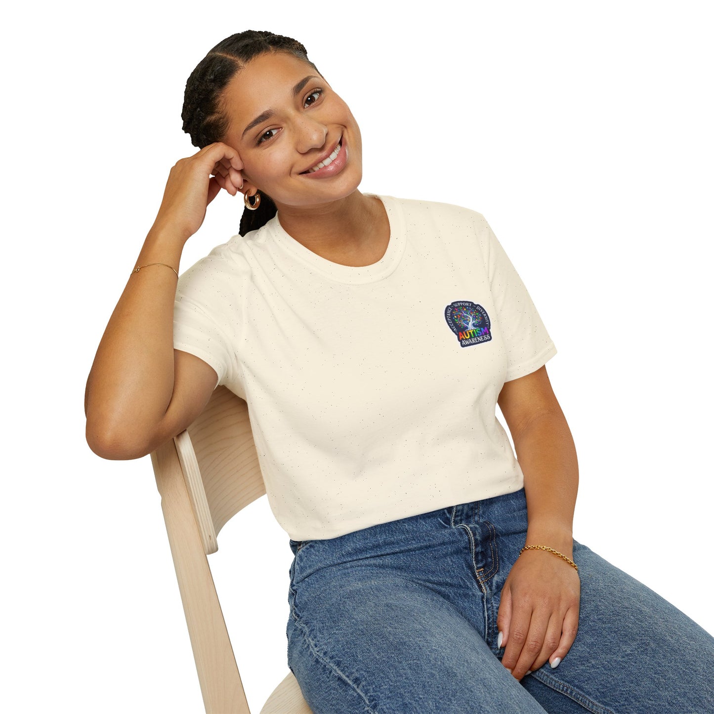 T-Shirt: "Autism Awareness" Rainbow Tree
