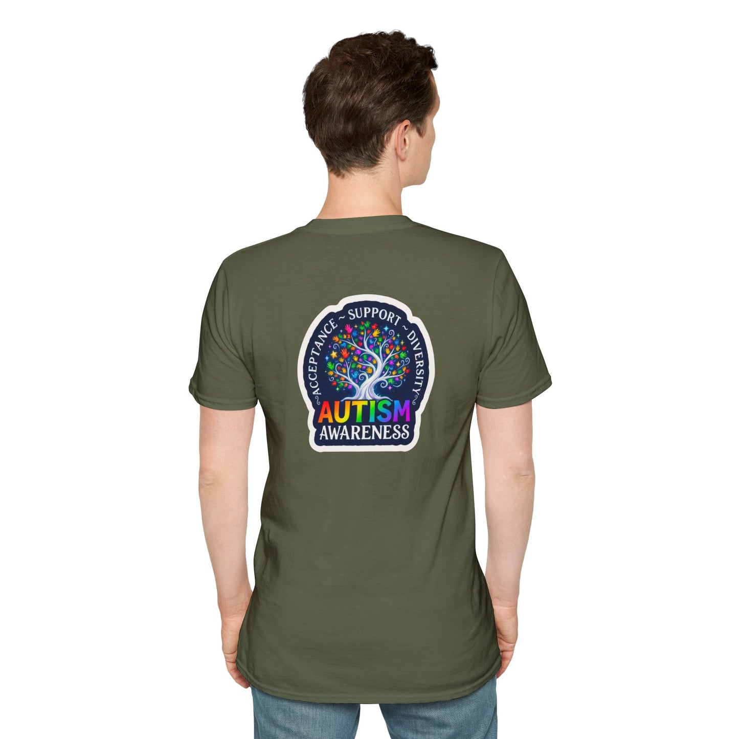 T-Shirt: "Autism Awareness" Rainbow Tree