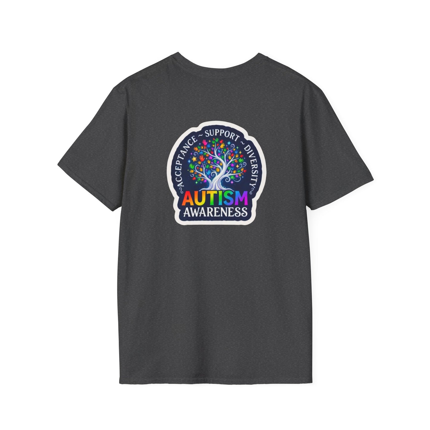 T-Shirt: "Autism Awareness" Rainbow Tree