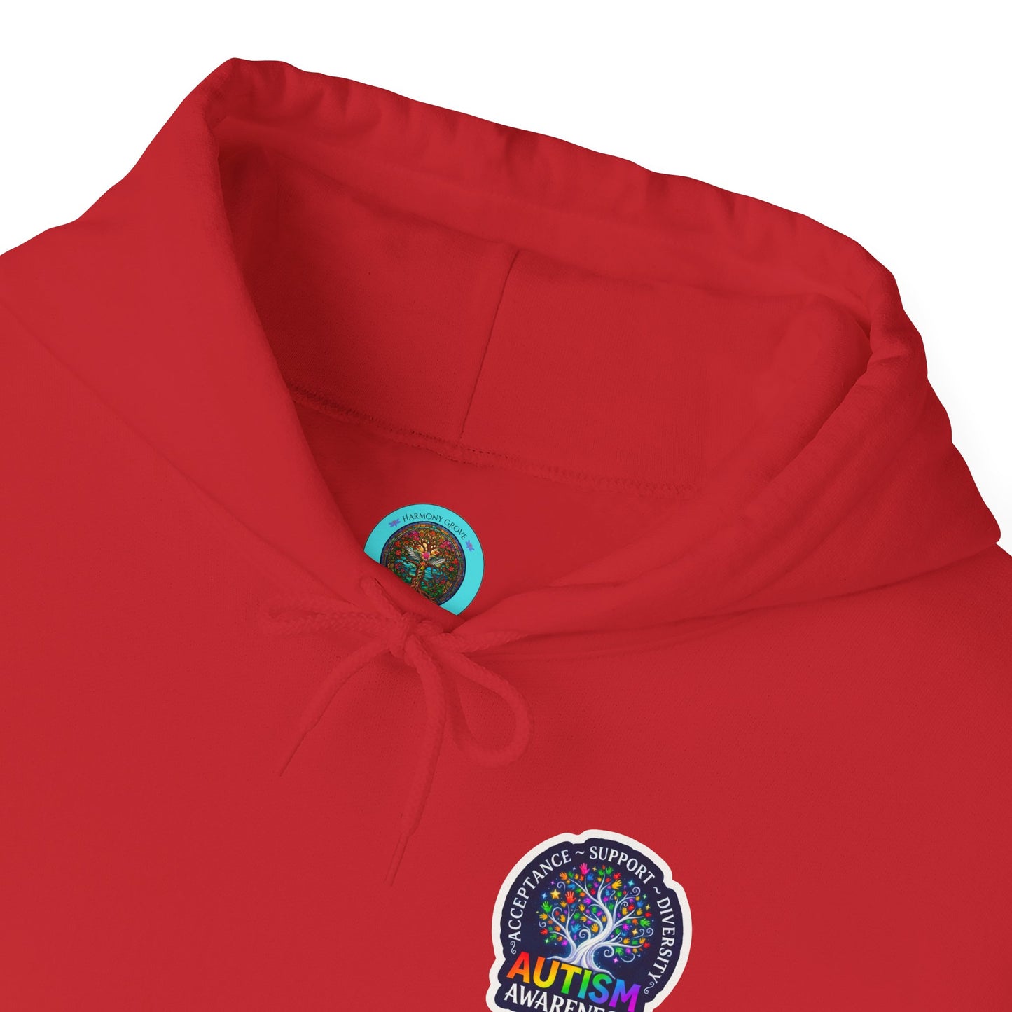 Pullover Hoodie: "Autism Awareness" Colorful Tree Compassion Design