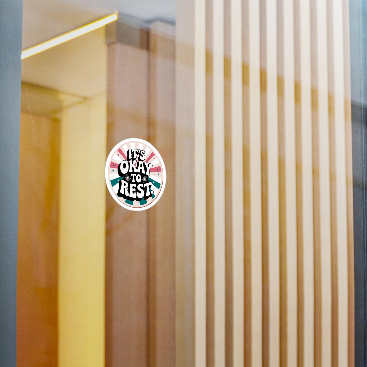 All-Weather Vinyl Decal: “It’s Okay to Rest” Retro Motivational