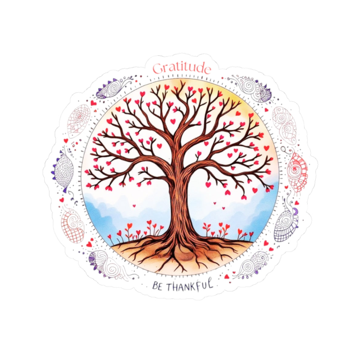Kiss- Cut Stickers: Be Thankful