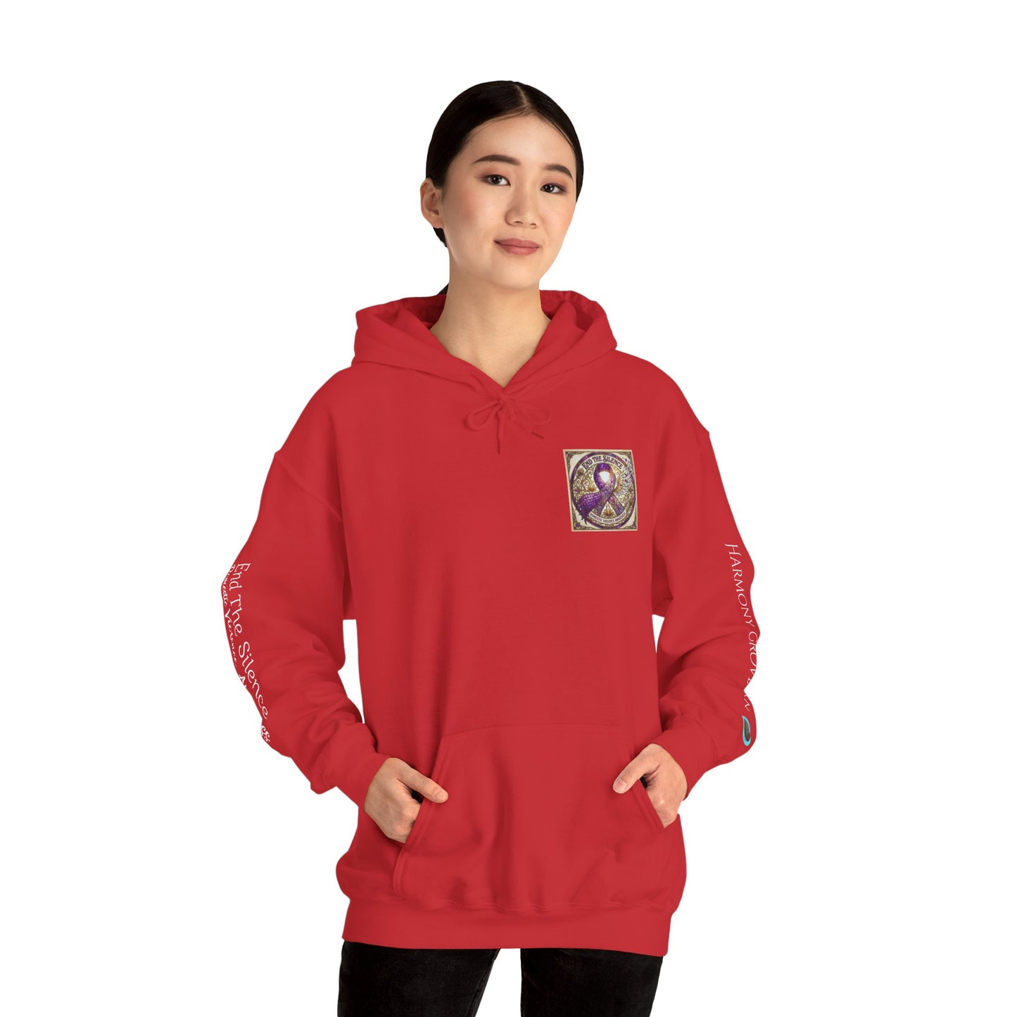 Pullover Hoodie: "End The Silence" Domestic Violence Awareness