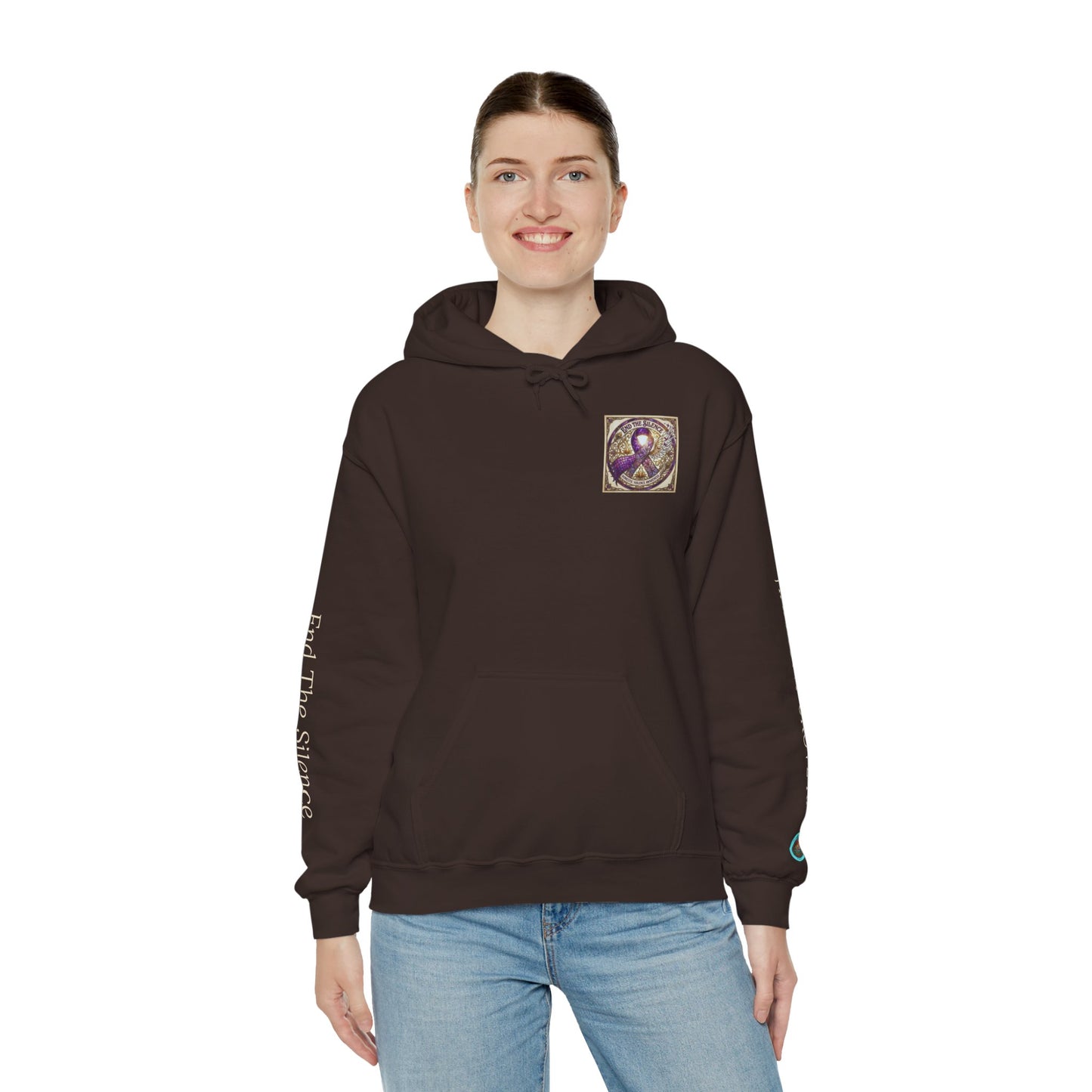 Pullover Hoodie: "End The Silence" Domestic Violence Awareness
