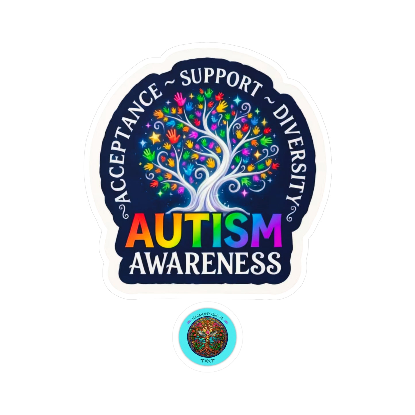 All-Weather Vinyl Decal: Autism Awareness Acceptance Support Diversity