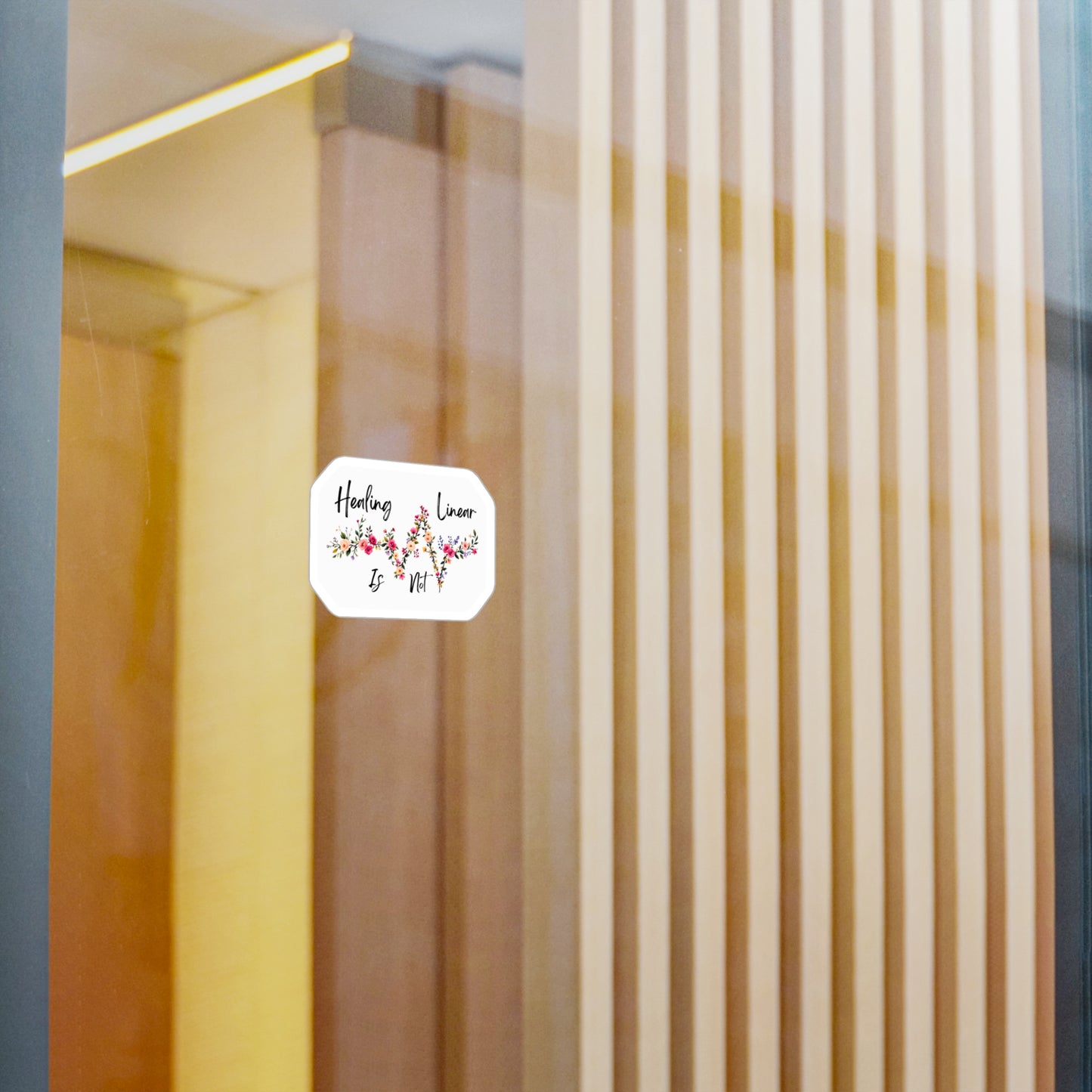 All-Weather Vinyl Decal: Healing Is Not Linear Floral