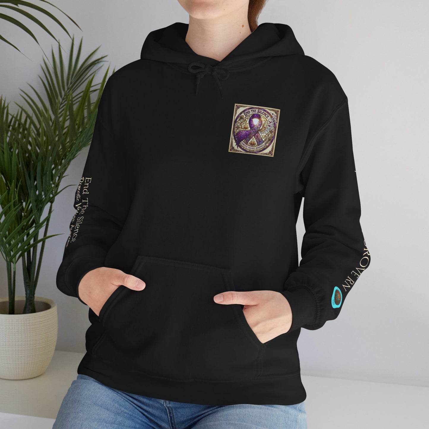 Pullover Hoodie: "End The Silence" Domestic Violence Awareness