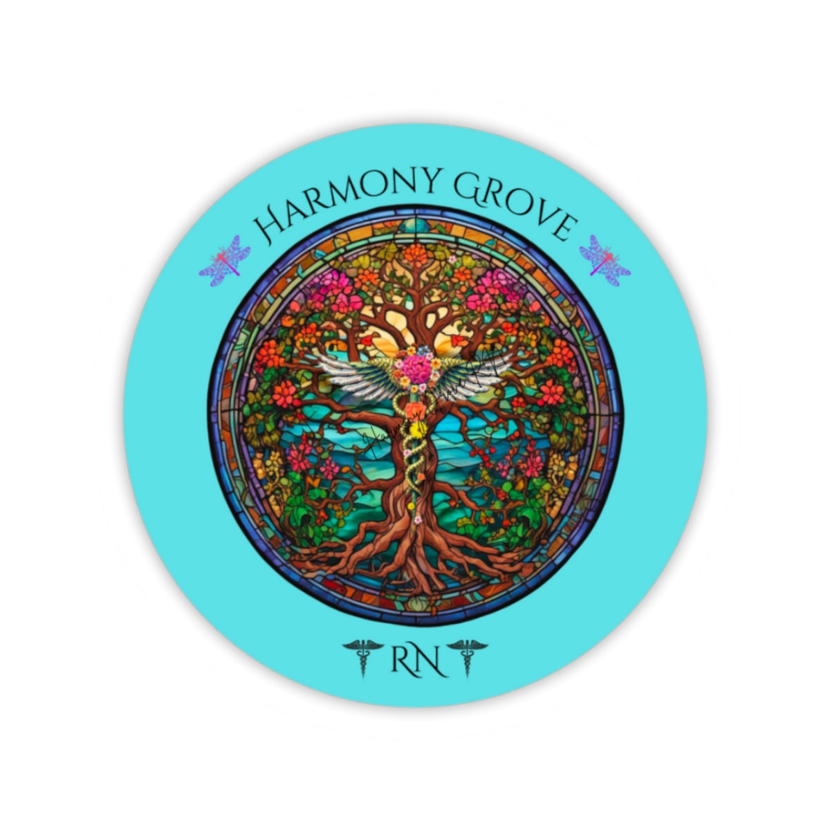 Kiss-Cut Sticker: Harmony Grove RN, Mental Health Support